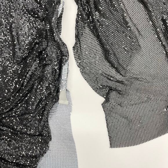 Michael Costello x REVOLVE | Evangeline Mini Dress in Black & Pewter M w/ Tags - Picture 8 of 13